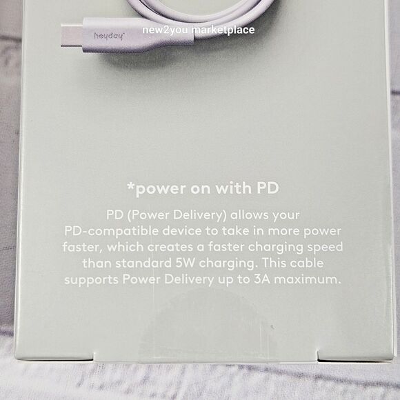 Case 24 Heyday 3 FT Fast Charging Cable Iphone/Ipad-Samsung USB-C To USB-C, Gray - Picture 7 of 9